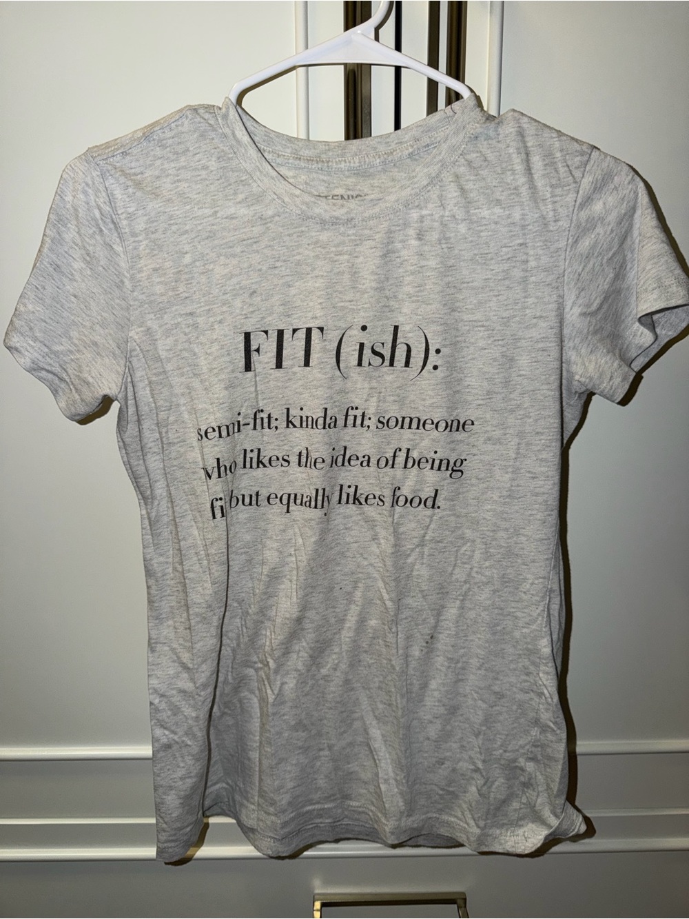 Kittenish Light Gray 'FIT(ish)' Graphic Short Sleeve Tee
